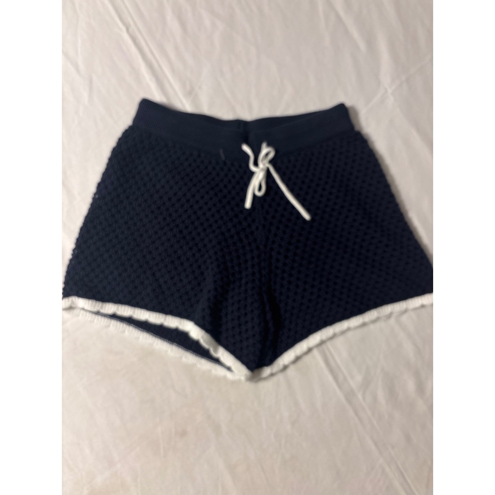 Gap Crochet Knit Shorts Women XS Navy Blue Casual Summer Beach Shorts
